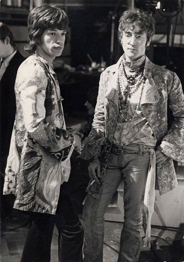 Mick Jagger and John Lennon