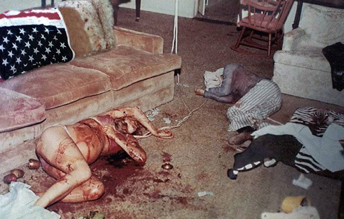 Actual photo of the crime scene of the Sharon Tate murder. 